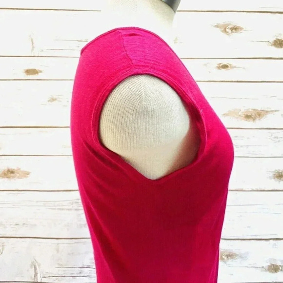 ANN TAYLOR PETITES Women Cap Sleeve Pullover V-Neck Pink Casual Shirt Size SP - Picture 6 of 12